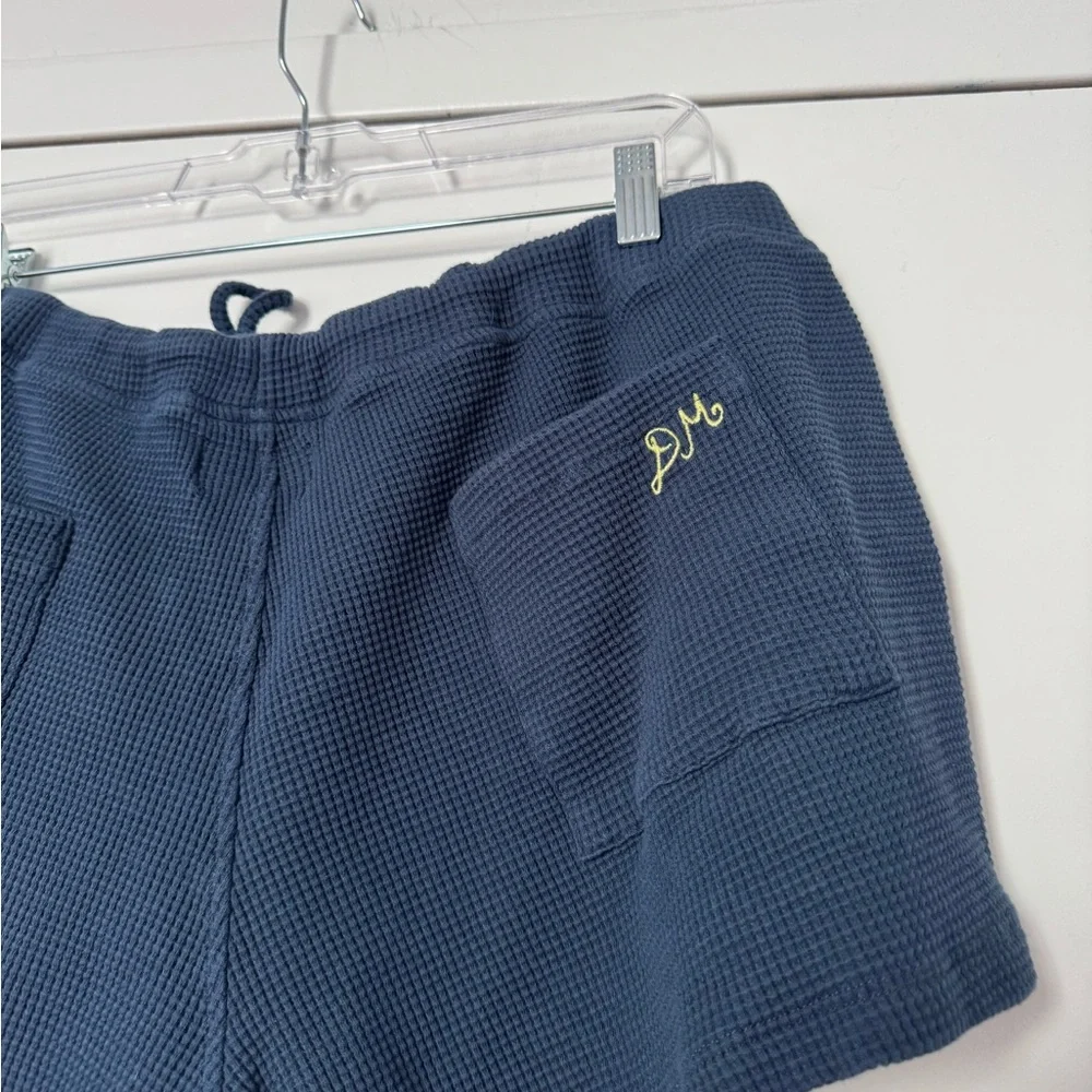 Damson Madder Navy Athletic Shorts with Yellow Stripes - Picture 4 of 6